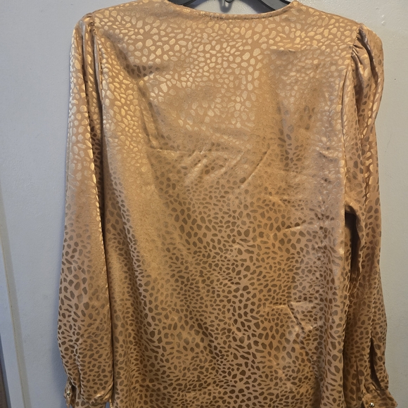 Chenault Gold Animal Print Blouse - Picture 2 of 5